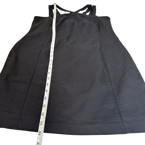 Mango MNG Suit Cocktail Dress Size 10 Mini Bodycon Halter Double Strap Black Tie - Picture 4 of 7